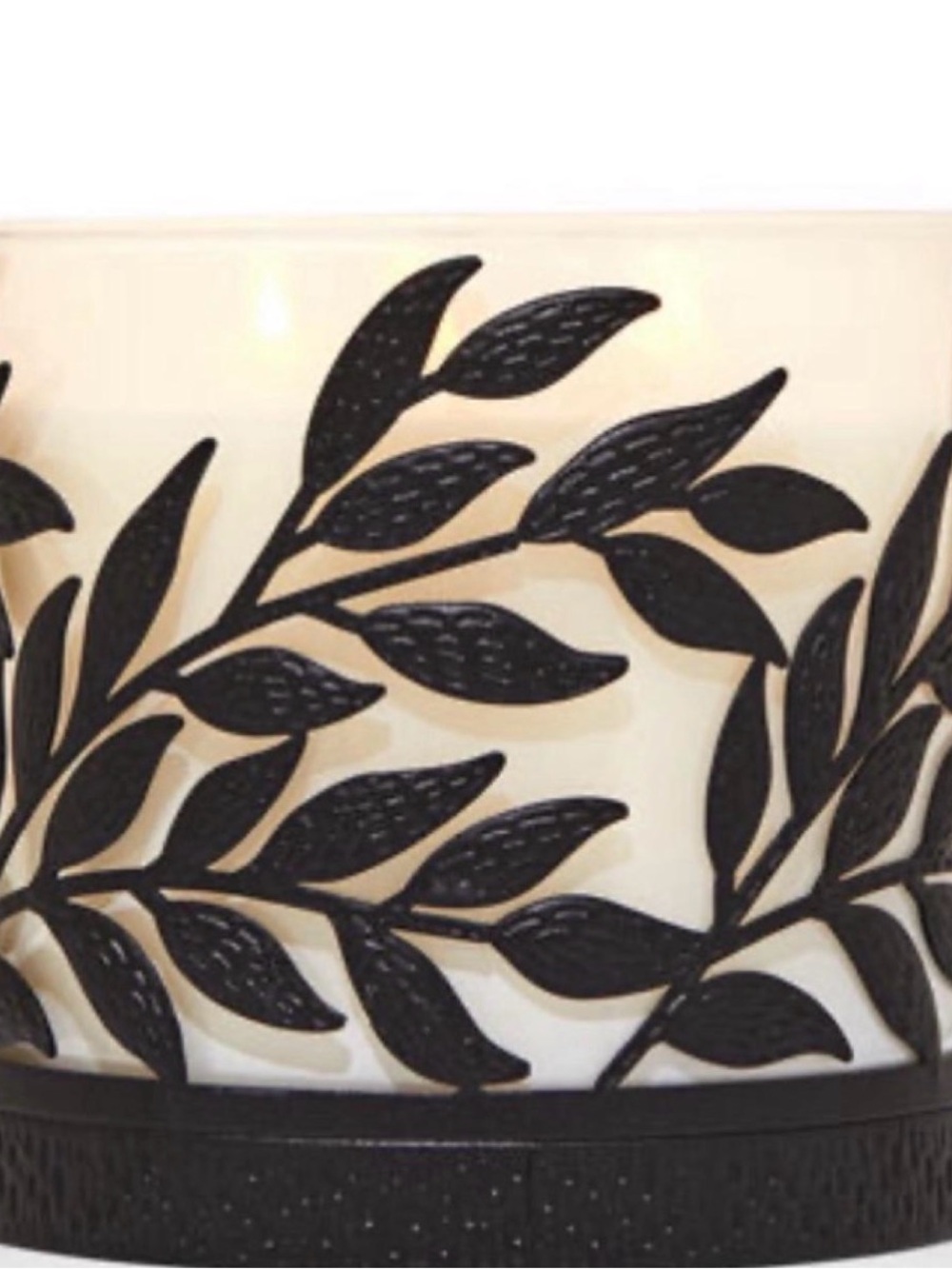 Bath Body Works Modern Branches 3-Wick Candle Holder Cottagecore Rustic NWT BLK